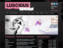 Tablet Screenshot of luscious-salon.com